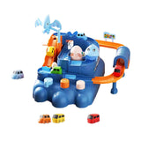 Maxbell Race Track Car Toy Rail Train Toy Vehicle Puzzle Car Track Playsets for Kids 8 Cars