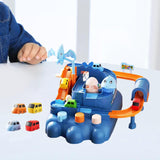 Maxbell Race Track Car Toy Rail Train Toy Vehicle Puzzle Car Track Playsets for Kids 8 Cars