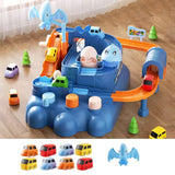 Maxbell Race Track Car Toy Rail Train Toy Vehicle Puzzle Car Track Playsets for Kids 8 Cars