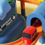 Maxbell Race Track Car Toy Rail Train Toy Vehicle Puzzle Car Track Playsets for Kids 4 Cars Route Paper