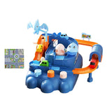 Maxbell Race Track Car Toy Rail Train Toy Vehicle Puzzle Car Track Playsets for Kids 4 Cars Route Paper