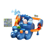 Maxbell Race Track Car Toy Rail Train Toy Vehicle Puzzle Car Track Playsets for Kids 4 Cars Route Paper