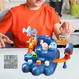 Maxbell Race Track Car Toy Rail Train Toy Vehicle Puzzle Car Track Playsets for Kids 4 Cars Route Paper