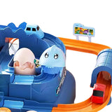 Maxbell Race Track Car Toy Rail Train Toy Vehicle Puzzle Car Track Playsets for Kids 4 Cars Route Paper