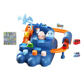 Maxbell Race Track Car Toy Rail Train Toy Vehicle Puzzle Car Track Playsets for Kids 6 Cars Route Paper