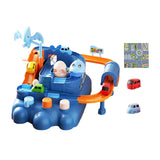 Maxbell Race Track Car Toy Rail Train Toy Vehicle Puzzle Car Track Playsets for Kids 6 Cars Route Paper