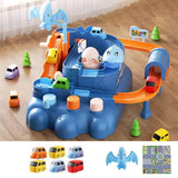 Maxbell Race Track Car Toy Rail Train Toy Vehicle Puzzle Car Track Playsets for Kids 6 Cars Route Paper