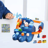 Maxbell Race Track Car Toy Rail Train Toy Vehicle Puzzle Car Track Playsets for Kids 8 Cars Route Paper