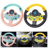 Maxbell Simulation Steering Wheel Toy Kids Sound Toy for Kids Boys Girls Age 3 4 5 6 Pink