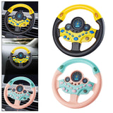 Maxbell Simulation Steering Wheel Toy Kids Sound Toy for Kids Boys Girls Age 3 4 5 6 Pink