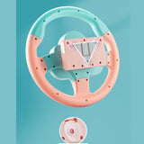 Maxbell Simulation Steering Wheel Toy Kids Sound Toy for Kids Boys Girls Age 3 4 5 6 Pink