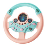 Maxbell Simulation Steering Wheel Toy Kids Sound Toy for Kids Boys Girls Age 3 4 5 6 Pink