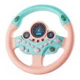 Maxbell Simulation Steering Wheel Toy Kids Sound Toy for Kids Boys Girls Age 3 4 5 6 Pink