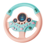 Maxbell Simulation Steering Wheel Toy Kids Sound Toy for Kids Boys Girls Age 3 4 5 6 Pink