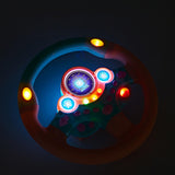 Maxbell Simulation Steering Wheel Toy Kids Sound Toy for Kids Boys Girls Age 3 4 5 6 Pink