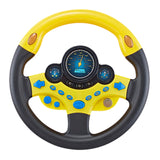 Maxbell Simulation Steering Wheel Toy Kids Sound Toy for Kids Boys Girls Age 3 4 5 6 Yellow