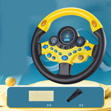 Maxbell Simulation Steering Wheel Toy Kids Sound Toy for Kids Boys Girls Age 3 4 5 6 Yellow