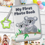 Maxbell Baby Photo Album Soft 4x6" Photo Album for Baby for Children Baby Showe Kids grey