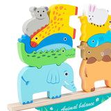 Maxbell Wood Blocks Balance Game Recognition Toy Educational Toy Wooden Stacking Toy