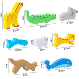 Maxbell Wood Blocks Balance Game Recognition Toy Educational Toy Wooden Stacking Toy