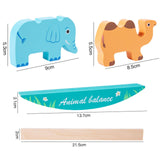 Maxbell Wood Blocks Balance Game Recognition Toy Educational Toy Wooden Stacking Toy