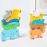 Maxbell Wood Blocks Balance Game Recognition Toy Educational Toy Wooden Stacking Toy