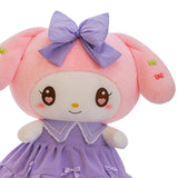 Maxbell Anime Plush Doll Cute Throw Pillow 30Cm Soft Toy for Festivals Holiday Girls Boys melody violet