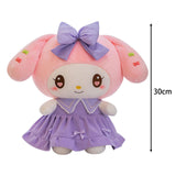 Maxbell Anime Plush Doll Cute Throw Pillow 30Cm Soft Toy for Festivals Holiday Girls Boys melody violet