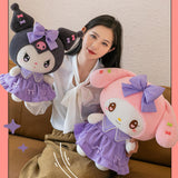 Maxbell Anime Plush Doll Cute Throw Pillow 30Cm Soft Toy for Festivals Holiday Girls Boys melody violet