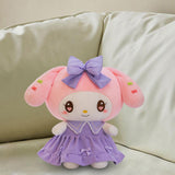 Maxbell Anime Plush Doll Cute Throw Pillow 30Cm Soft Toy for Festivals Holiday Girls Boys melody violet