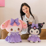 Maxbell Anime Plush Doll Cute Throw Pillow 30Cm Soft Toy for Festivals Holiday Girls Boys kuromi violet
