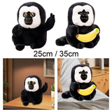 Maxbell Cartoon Stuffed White Face Monkey Toys Home Decorative for Teens Adults Kids 25cm