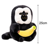 Maxbell Cartoon Stuffed White Face Monkey Toys Home Decorative for Teens Adults Kids 25cm with Bannna