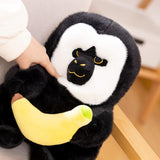 Maxbell Cartoon Stuffed White Face Monkey Toys Home Decorative for Teens Adults Kids 25cm with Bannna