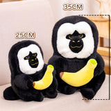 Maxbell Cartoon Stuffed White Face Monkey Toys Home Decorative for Teens Adults Kids 25cm with Bannna