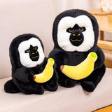 Maxbell Cartoon Stuffed White Face Monkey Toys Home Decorative for Teens Adults Kids 25cm with Bannna