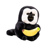 Maxbell Cartoon Stuffed White Face Monkey Toys Home Decorative for Teens Adults Kids 25cm with Bannna