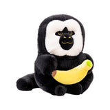 Maxbell Cartoon Stuffed White Face Monkey Toys Home Decorative for Teens Adults Kids 35cm with Bannna