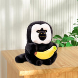 Maxbell Cartoon Stuffed White Face Monkey Toys Home Decorative for Teens Adults Kids 35cm with Bannna