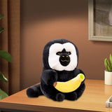 Maxbell Cartoon Stuffed White Face Monkey Toys Home Decorative for Teens Adults Kids 35cm with Bannna