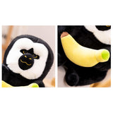 Maxbell Cartoon Stuffed White Face Monkey Toys Home Decorative for Teens Adults Kids 35cm with Bannna