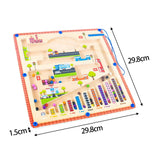 Maxbell Magnetic Maze Puzzle Learning Wooden Activity Puzzle for New Year Gifts Kids