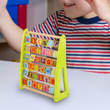 Maxbell Wooden Abacus Educational Spell Matching Letter Toy for Math Kids Baby Gifts