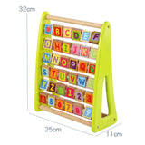 Maxbell Wooden Abacus Educational Spell Matching Letter Toy for Math Kids Baby Gifts