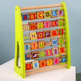 Maxbell Wooden Abacus Educational Spell Matching Letter Toy for Math Kids Baby Gifts