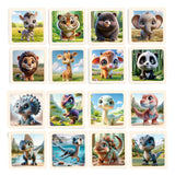 Maxbell 8Pcs Wooden Puzzle Cartoon Montessori Baby Puzzles Nursery Kindergarten Dinosaur