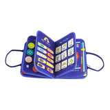 Maxbell Activity Developing Sensory Board Activity Board for 2 3 4 Year Old Children Blue