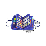 Maxbell Activity Developing Sensory Board Activity Board for 2 3 4 Year Old Children Blue
