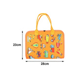 Maxbell Activity Developing Sensory Board Activity Board for 2 3 4 Year Old Children Orange