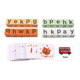 Maxbell Spelling Blocks Game Sensory Toy with Cards Fine Motor Skills Montessori Toy